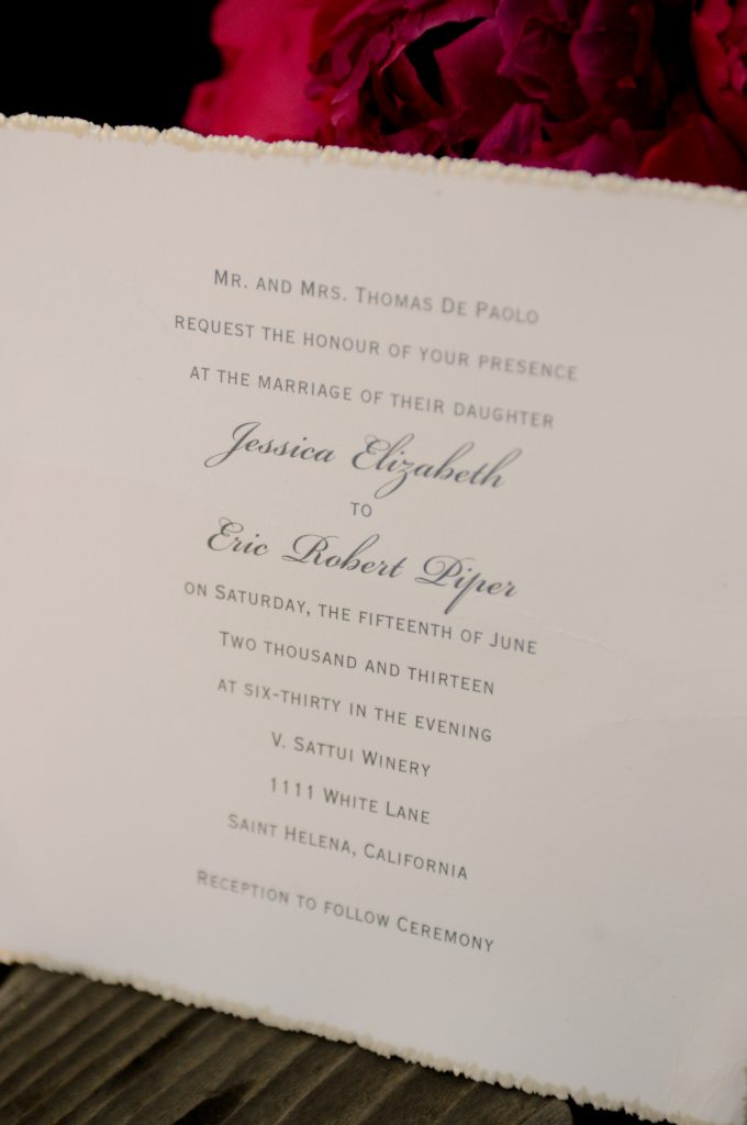 wedding invitations napa valley wedding photographer